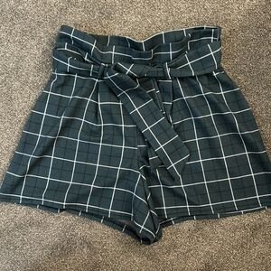 Women's Plaid Print Bag Shorts